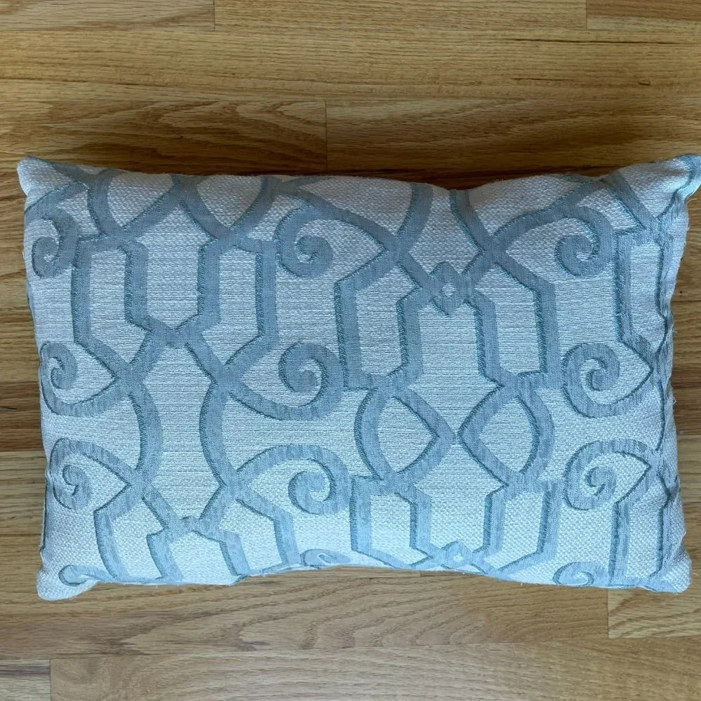 Classic Geometric Style Decorative Throw Pillow 20” x 14”